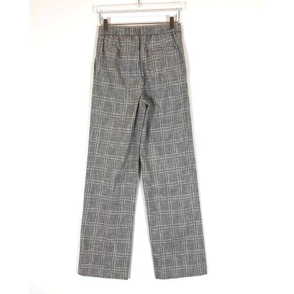 Zara Plaid Relaxed Trouser Pants Womens XS Straight Leg High Rise Career Preppy - Picture 4 of 9